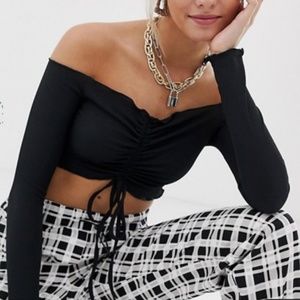 Off Shoulder Crop Top